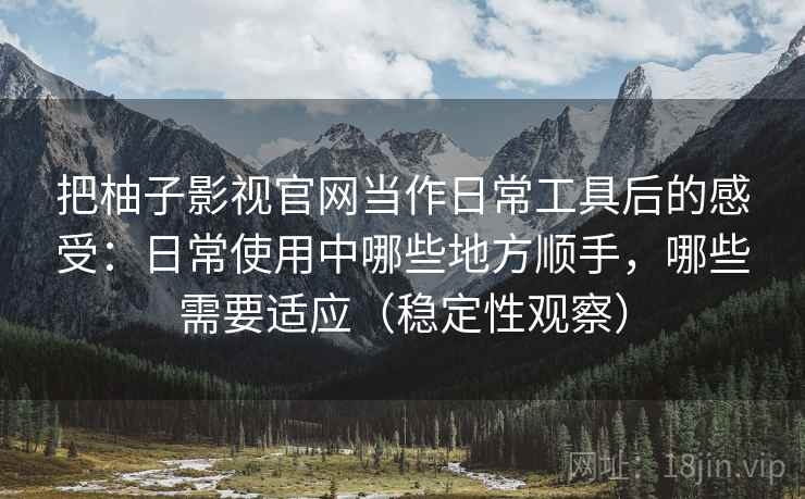 把柚子影视官网当作日常工具后的感受：日常使用中哪些地方顺手，哪些需要适应（稳定性观察）