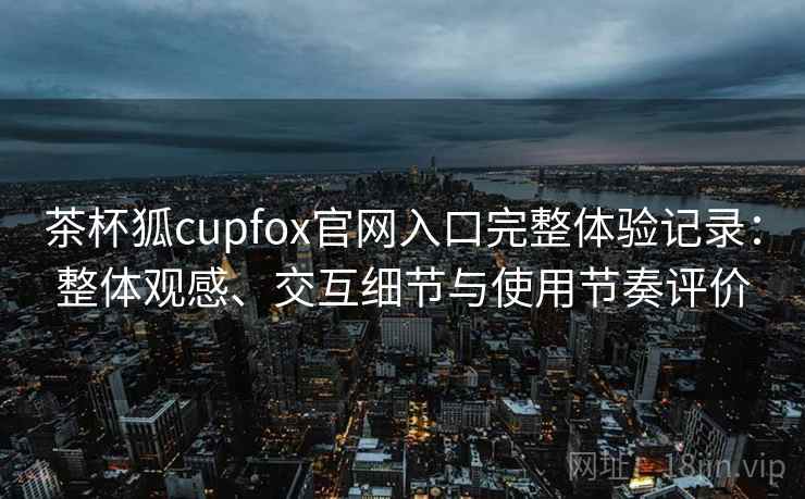 茶杯狐cupfox官网入口完整体验记录：整体观感、交互细节与使用节奏评价
