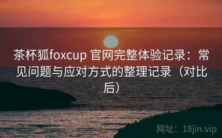 茶杯狐foxcup 官网完整体验记录：常见问题与应对方式的整理记录（对比后）