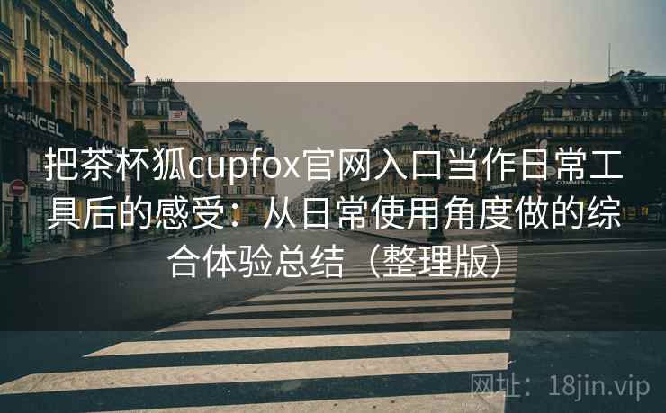 把茶杯狐cupfox官网入口当作日常工具后的感受：从日常使用角度做的综合体验总结（整理版）