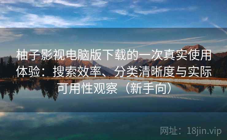 柚子影视电脑版下载的一次真实使用体验：搜索效率、分类清晰度与实际可用性观察（新手向）