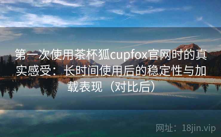 第一次使用茶杯狐cupfox官网时的真实感受：长时间使用后的稳定性与加载表现（对比后）