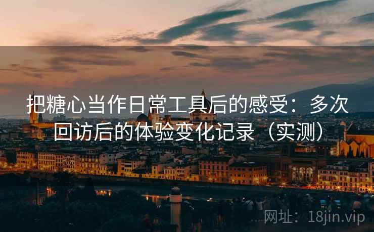 把糖心当作日常工具后的感受：多次回访后的体验变化记录（实测）