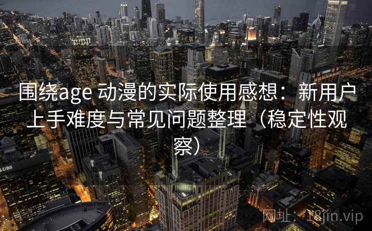 围绕age 动漫的实际使用感想：新用户上手难度与常见问题整理（稳定性观察）