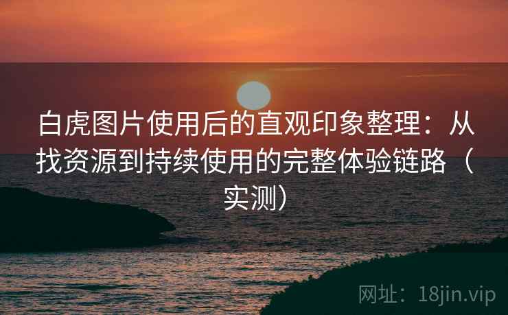 白虎图片使用后的直观印象整理：从找资源到持续使用的完整体验链路（实测）